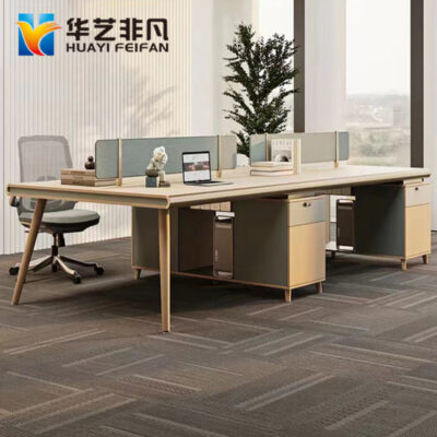 Nội thất văn phòng mới bàn ghế nhân viên kết hợp bàn máy tính nhân viên ghế đôi ghế nhân viên văn phòng ánh sáng sang trọng