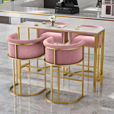 Nhẹ nhàng sang trọng bàn ghế bar cafe bar cafe đơn giản giải trí tựa lưng bàn cao ghế đẩu quán trà sữa kết hợp bàn ghế sofa