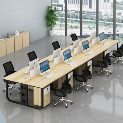 Bàn ghế nhân viên bàn đơn giản hiện đại bàn nhân viên màn hình máy tính bàn làm việc ghế trạm