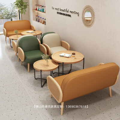 Tráng Miệng Quán Trà Sữa Nhà Hàng Tây Thẻ Ghế Sofa Cafe Phòng Kinh Doanh Quán 4S Lễ Tân Đàm Phán Sách Đôi Bàn Ghế Quầy Bar