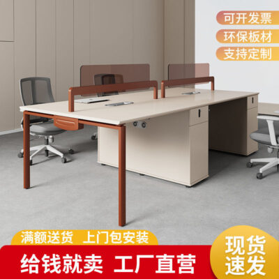 Bàn ghế nhân viên kết hợp màn hình nhân viên văn phòng 2/4/6 người đơn giản hiện đại