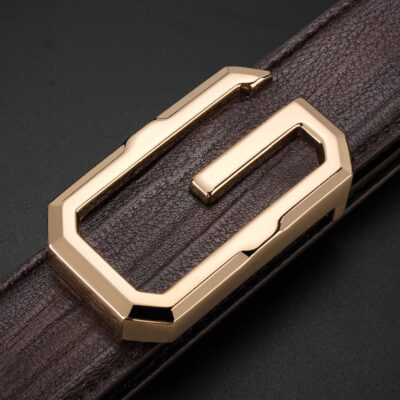 Các nhà sản xuất bán buôn thắt lưng da nam kinh doanh giải trí thắt lưng trung niên và trẻ khóa trơn hợp thời trang thắt lưng nam giao hàng một mảnh