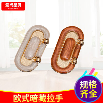 Phong cách Châu Âu tay nắm cửa trượt ẩn nhúng cửa trượt phòng tắm tắm ban công nhúng bản dịch tay cầm ẩn