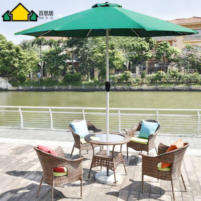 Ghế mây bộ 3 bộ 5 món kết hợp giải trí ban công Ghế dệt Teng sân vườn ngoài trời bàn cà phê nhỏ bàn ghế sân vườn ngoài trời