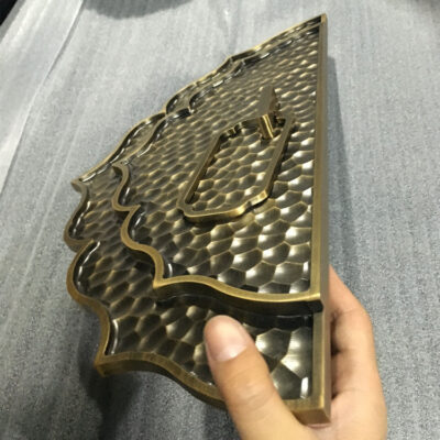 Mới kiểu Trung Quốc tay nắm cửa tròn chạm khắc hình bán nguyệt cửa gỗ tay nắm cửa đồng cổ Xiangyun tay nắm cửa kính tùy chỉnh