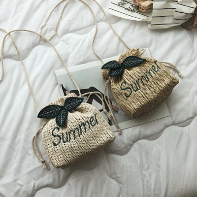 Túi xô nhỏ cao cấp túi nữ 2023 phiên bản mới nhất mùa hè phong cách nước ngoài túi dệt pp dệt đeo vai