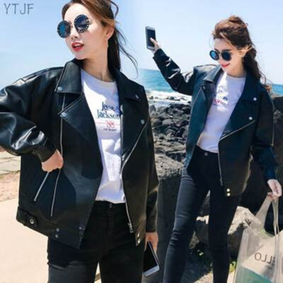 Áo khoác da nhỏ nữ dáng ngắn xuân thu đông 2023 phong cách hàn quốc áo khoác học sinh bf áo khoác da mô tô dáng rộng áo khoác