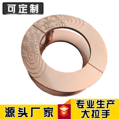 Khách sạn Trung Quốc chạm khắc cổ hình bán nguyệt tay cầm hợp kim nhôm khách sạn cửa gỗ cửa kính tay nắm cửa sang trọng cửa lớn