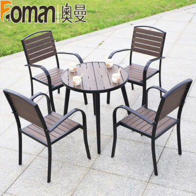 Bàn ghế ngoài trời sân ngoài trời ban công ngoài trời ban công giải trí cafe gỗ nhựa gỗ đặc sân vườn bàn ghế kết hợp