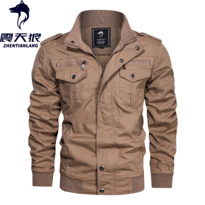 Cung Cấp Xuất khẩu Amazon  Quân Phục Dụng Cụ Áo Khoác Nam Cotton Nguyên Chất Đã Giặt Áo Phần Mỏng Nhiều Túi Châu Âu Và Châu Mỹ