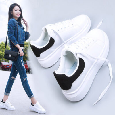 Giày McQueen nhỏ màu trắng nữ mùa thu đông 2023 giày nữ học sinh phiên bản Hàn Quốc giày thể thao chạy bộ giày đế dày đế dày nữ triều