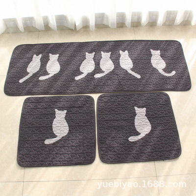 Mới Cotton Chần Gòn Vải Đệm Ô Tô Đệm Thoáng Khí Đơn Giản 3 Món Đệm Chống Trơn Trượt Ô Tô đệm