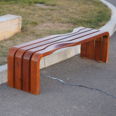 Ghế công viên phong cách Trung Quốc mới ghế gỗ đặc ngoài trời trung tâm mua sắm sáng tạo phong cảnh sân vườn sân trường ghế khán phòng