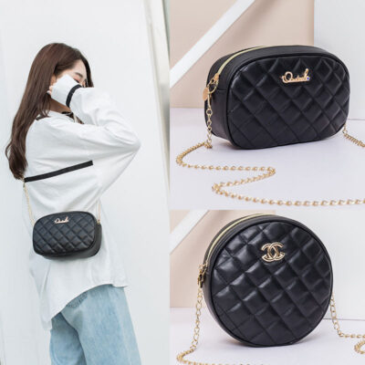Túi đeo vai thêu túi nữ 2023 thời trang mới dây chuyền kim cương túi tròn mini điện thoại Messenger túi vuông nhỏ quà tặng