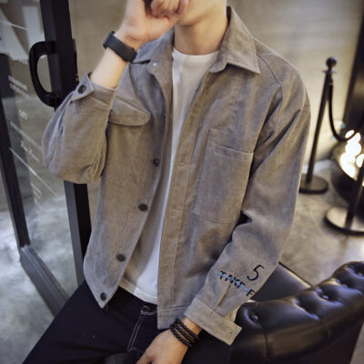 Áo khoác denim bảo hộ lao động nam mùa hè dáng rộng giản dị đẹp trai áo khoác bomber mùa xuân và mùa thu phong cách thể thao mỏng hợp thời trang Hàn Quốc