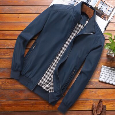 Xuất khẩu Áo Khoác Nam Công Sở Áo Khoác Xuân Thu Nam Đồng Màu Áo Khoác Nhẹ Size Lớn gói Một Mảnh Dropshipping
