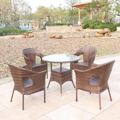 Ghế mây bộ 3 bộ 5 món kết hợp bàn ghế giải trí ban công sân vườn sân thượng Bàn ghế mây tre đan ngoài trời