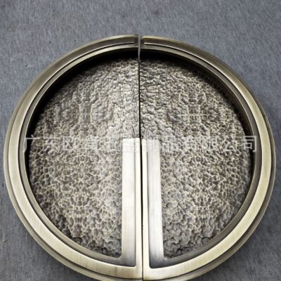 Quảng Đông Ouken Hardware Boutique Nhôm chạm khắc Kết cấu hình bán nguyệt Đánh bại Phong cách Trung Quốc Tay cầm lớn khảm