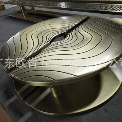 Phần cứng Okun Bán trực tiếp Tay nắm cửa mô hình giọt nước Hình bán nguyệt Xanh lục Tay cầm bằng đồng Cổ Cánh khách sạn Tay nắm cửa phòng