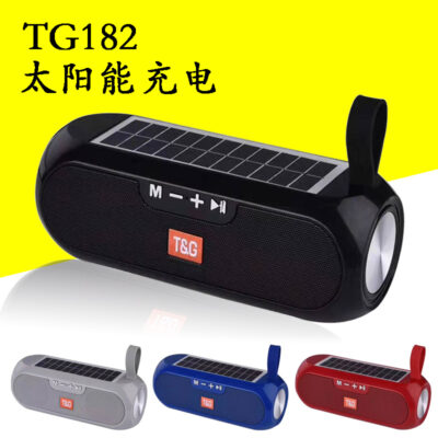 Loa Bluetooth không dây sạc năng lượng mặt trời TG182 di động ngoài trời dòng loa siêu trầm quà tặng sáng tạo TWS