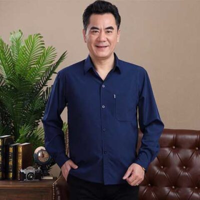Áo sơ mi nam dài tay hoa tay bố bố mỏng quần áo mùa hè dành cho người trung niên và người cao tuổi từ 40-50 tuổi