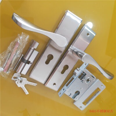 Thép Không Gỉ Trong Nhà Khóa cửa Hợp Kim Nhôm Gỗ Chắc Chắn Tay Cầm Phòng Ngủ Khóa Nhỏ 50 Lưỡi Đôi Phòng Tắm Kỹ Thuật Cửa Tay Cầm Khóa