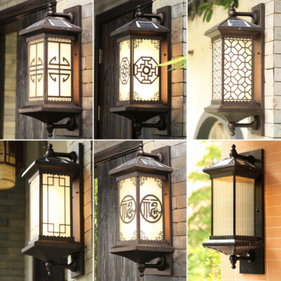 Trung Quốc Mới Đèn LED Năng Lượng Mặt Trời Siêu Sáng Ngoài Trời Đèn Ngoài Trời Chống Nước Đơn Giản Khu Vườn Nhà Sân Thượng Đèn Tường Sân Vườn