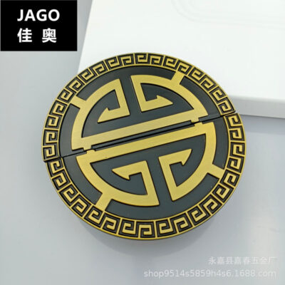 Tay cầm kiểu cổ trung quốc màu xanh lá cây bằng đồng hình bán nguyệt tay cầm tủ rượu tủ quần áo tay nắm cửa cặp tay cầm