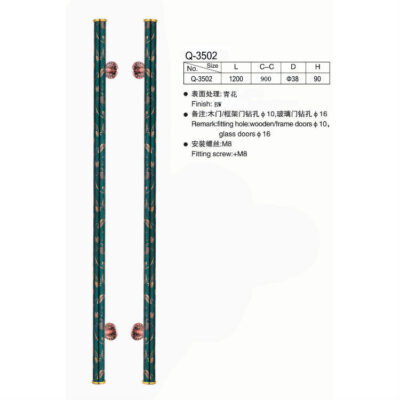 Phong Cách Nam Mỹ KTV Khách Sạn Hộp Tay nắm cửa Thép Không Gỉ Dày Lụa Cửa Kính Phòng Hội Nghị Tay Cầm Bán Buôn