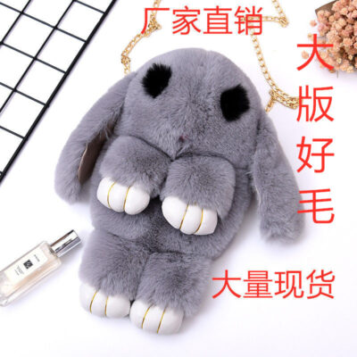 Nhà máy bán buôn thời trang giả thỏ rex thỏ sang trọng túi đeo vai nữ túi Messenger thời trang ba lô