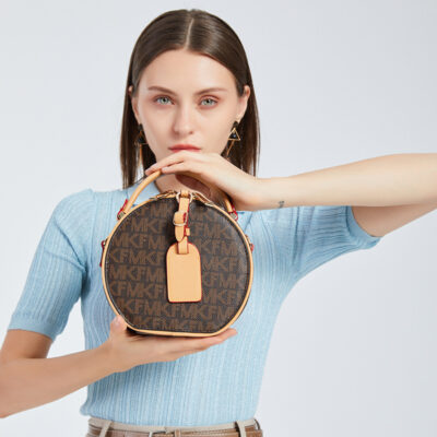 Túi MK F nữ mùa xuân hè 2023 mới túi retro túi tròn nhỏ thời trang đơn giản túi đeo vai di động túi nhỏ