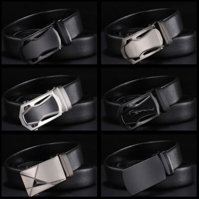 Thời trang cá tính nam phù hợp với đầu xe thể thao khóa tự động dây thanh niên sinh viên Hàn Quốc quần âu dây bán buôn