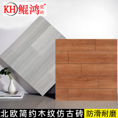 Gạch vân gỗ toàn sứ giả gỗ đặc lát nền phòng khách phòng ngủ gạch lát nền chống trơn gạch xương cá gạch giả cổ 600X600