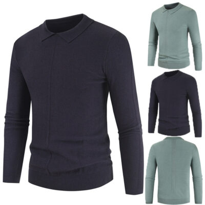 2023 Mới Ngoại Thương Cổ Tròn Nam Âu Mỹ Áo Len Thời Trang Nam Dệt Kim Nam Áo Len Cao Cấp