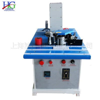 Máy cắt và dán cạnh Máy sản xuất tấm cong thẳng bán tự động Thiết bị gia công vật liệu veneer PVC