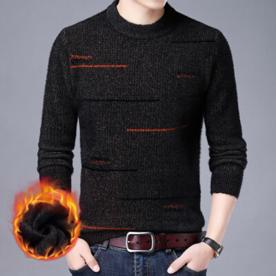 Áo len chui đầu cổ tròn dài tay thời trang có đáy thời trang dành cho nam giới thu đông 2020 phong cách Hàn Quốc giản dị dành cho giới trung niên và thanh niên
