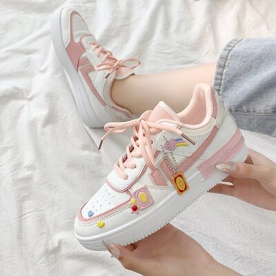 Board shoe nữ phiên bản Hàn Quốc ulzzang all-match 2023 sinh viên mùa xuân và mùa thu macaron Harajuku Air Force giày trắng số 1