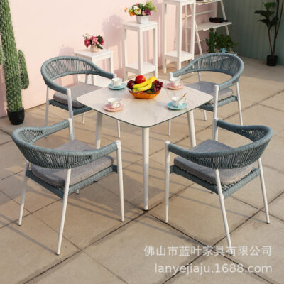 Bắc Âu Giải Trí Ngoài Trời Đơn Giản Dây Bện Ghế Sáng Tạo Sân Vườn Ban Công Sân Vườn Ghế Mây Mua hàng từ nhà máy