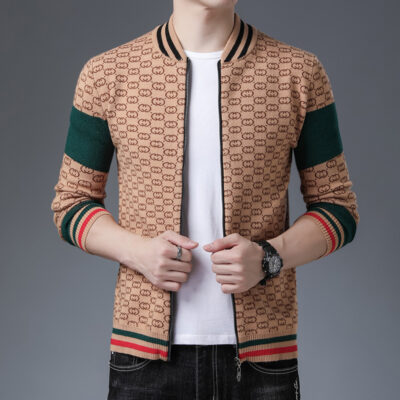 Áo Khoác Cardigan Nam Mùa Đông 2020 Phong Cách Cổ Đứng Slim Dệt Kim Áo Khoác Dạ Nỉ Áo Len Dây Kéo Áo Khoác Hợp Thời Trang Tóc