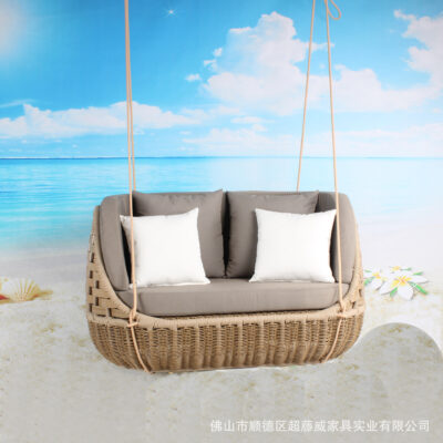 Võng Mây Ngoài Trời Xích Đu Sân Vườn Ban Công Đôi Ghế Bập bênh Giường và Ăn sáng Ghế mây Nôi Treo Nôi Tổ Chim Sofa Giường Tròn