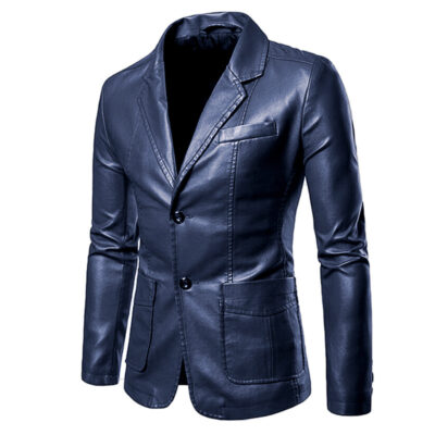 Amazon AliExpress chúc xuyên biên giới ngoại thương nam da phù hợp với da phù hợp với thanh niên giặt ấm áo khoác da áo khoác