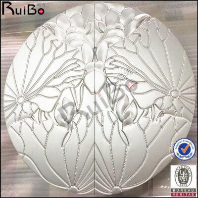 Tấm nhôm nguyên khối chạm nổi hình bán nguyệt lá sen cát bạc tay nắm cửa kính tay nắm cửa khách sạn