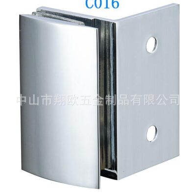 Phòng tắm kính cửa kẹp tường kẹp đôi lỗ góc mã phòng tắm kính clip nhà vệ sinh phòng tắm clip đồng nguyên chất cạnh vòng cung