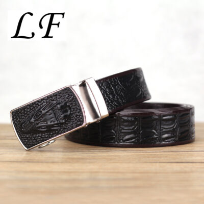 Thắt lưng họa tiết cá sấu dành cho nam giới trung niên và thanh niên thắt lưng bán buôn thắt lưng quần khóa tự động cung cấp siêu nhỏ cho các nhà sản xuất trong kho