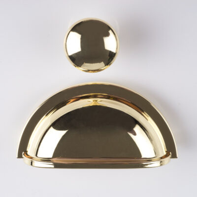 Tay cầm mở và giấu tay vỏ sò đơn giản tay cầm vàng tủ quần áo ngăn kéo tủ tay cầm hình bán nguyệt