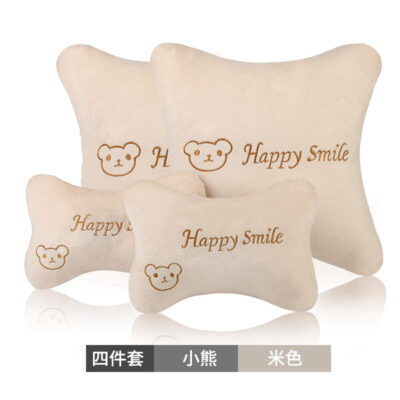 Gối tựa đầu ô tô 4 mảnh xe eo và gối cổ gối hoạt hình gối đệm nội thất ô tô cung cấp