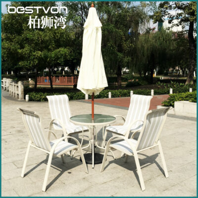 Nhà máy bán trực tiếp Bàn ghế lưới Teslin Bàn ghế cà phê ngoài trời Ghế giải trí sân vườn Bàn ghế biệt thự