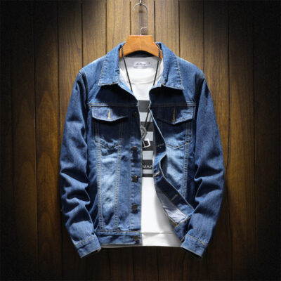 Mùa Xuân Năm 2023 Mới Nam Mỏng Thời Trang Khoác Màu Áo Khoác Denim Phong Cách Hàn Quốc Trẻ Trung Đẹp Trai Áo Khoác Cardigan