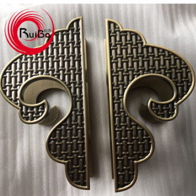 Tay cầm tấm nhôm hình bán nguyệt chạm khắc câu lạc bộ khách sạn Biệt thự KTV tay cầm sang trọng cửa kính tay nắm cửa gỗ