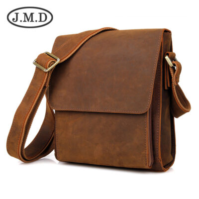 Phong cách cổ điển da thật dung lượng lớn Túi Messenger thích hợp đơn giản túi da ngựa điên nam bán buôn túi đeo vai nam da bò mẫu nam